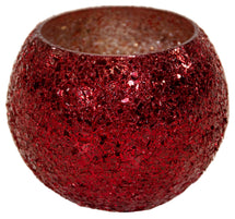 Strass Glass Bowl Red D13.5H10